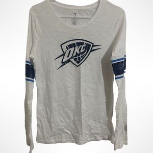 NWT NBA White and Blue Long Sleeve Tee